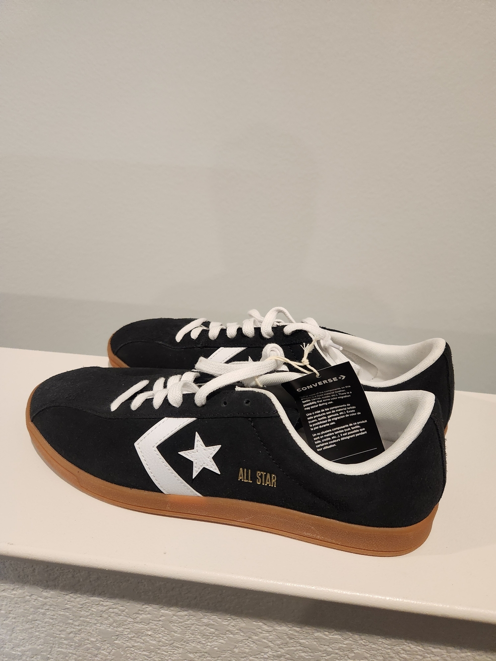 Converse Black Suede Low-Top Sneakers with White Star A16534 - Picture 3 of 5